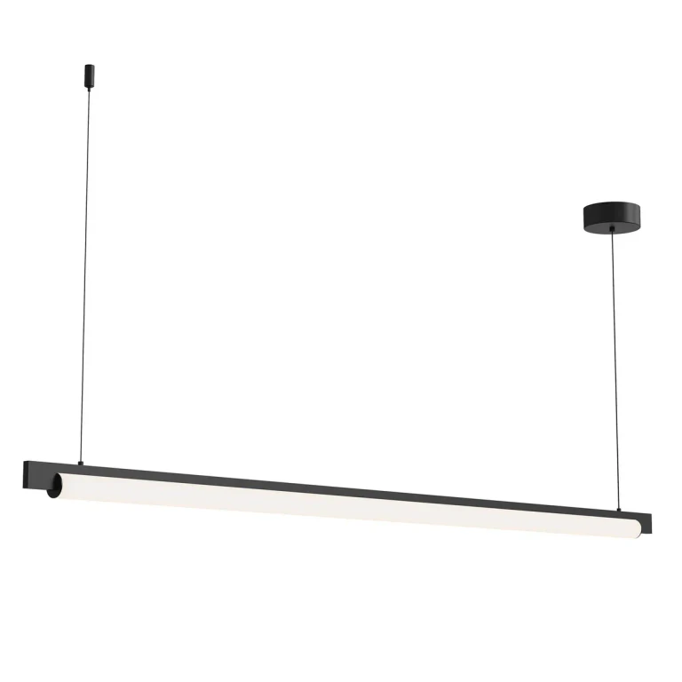 Satin Black LED Pendant from the Keel Collection