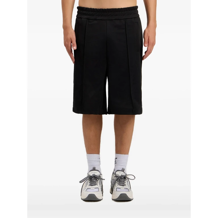 Palm Angels B Curved Logo Track Shorts Black - Men