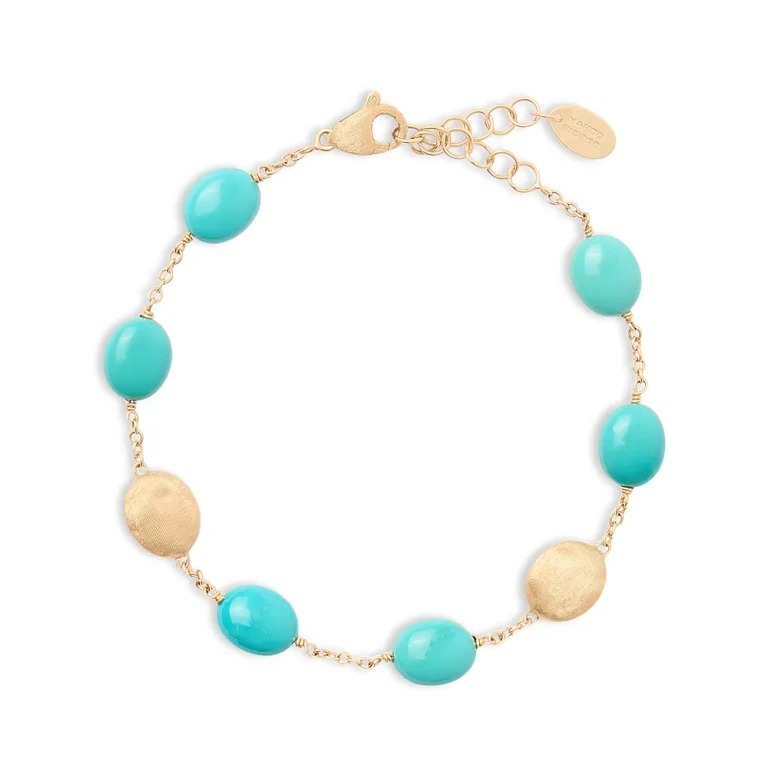 Marco Bicego 18K Yellow Gold Siviglia Turquoise Link Bracelet