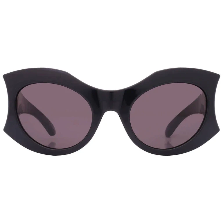 Balenciaga Grey Irregular Ladies Sunglasses BB0256S 001 56