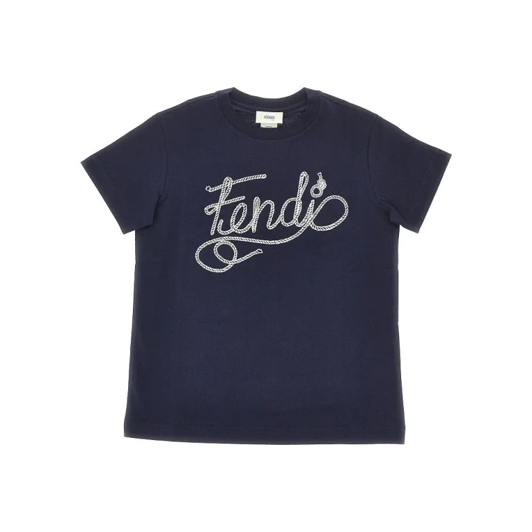 FENDI Fendi cord print T-shirt Kids 8Y