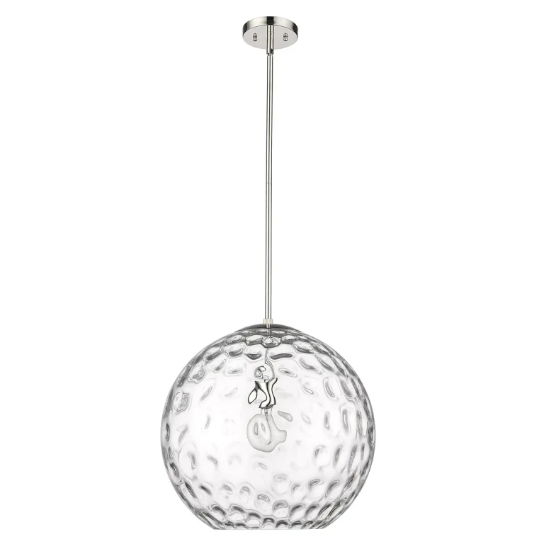 Polished Nickel One Light Pendant from the Mackenzie Collection