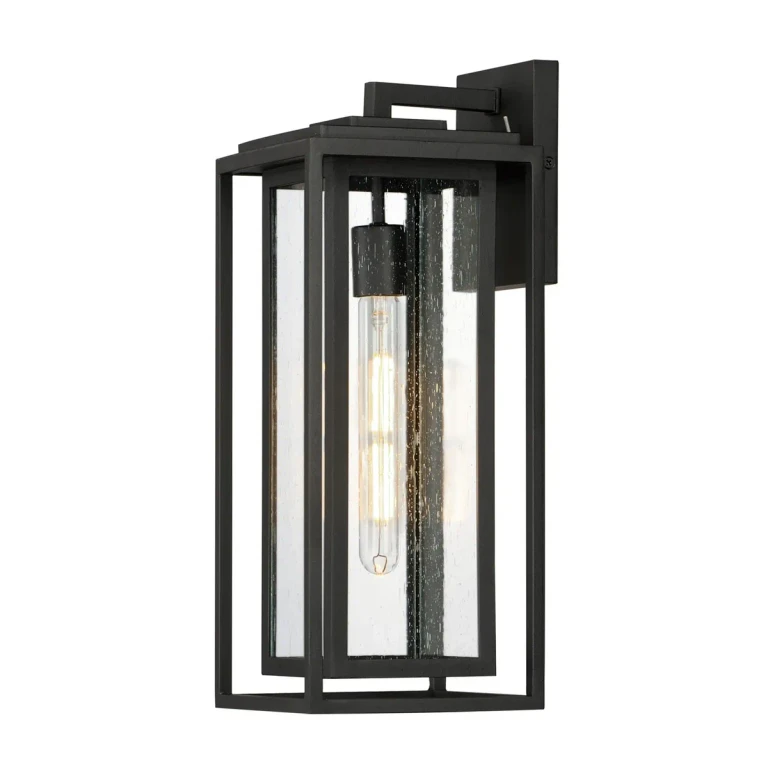Black One Light Outdoor Wall Sconce from the Cabana Collection
