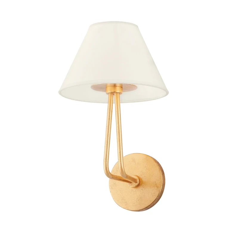 Ozias 1-Light Wall Sconce in Vintage Gold Leaf