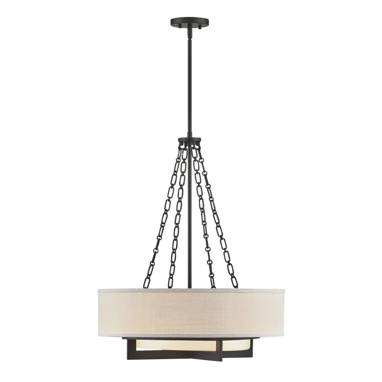 Brentwood 4-Light Pendant in Matte Black
