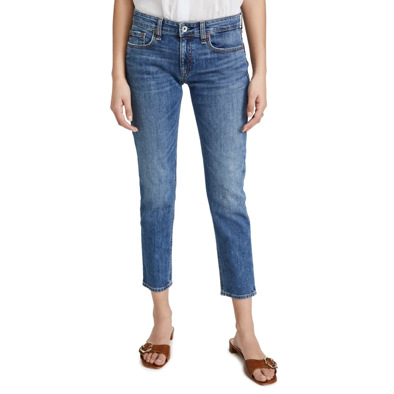 rag & bone Dre Low Rise Slim Boyfriend Jeans Julienne 28
