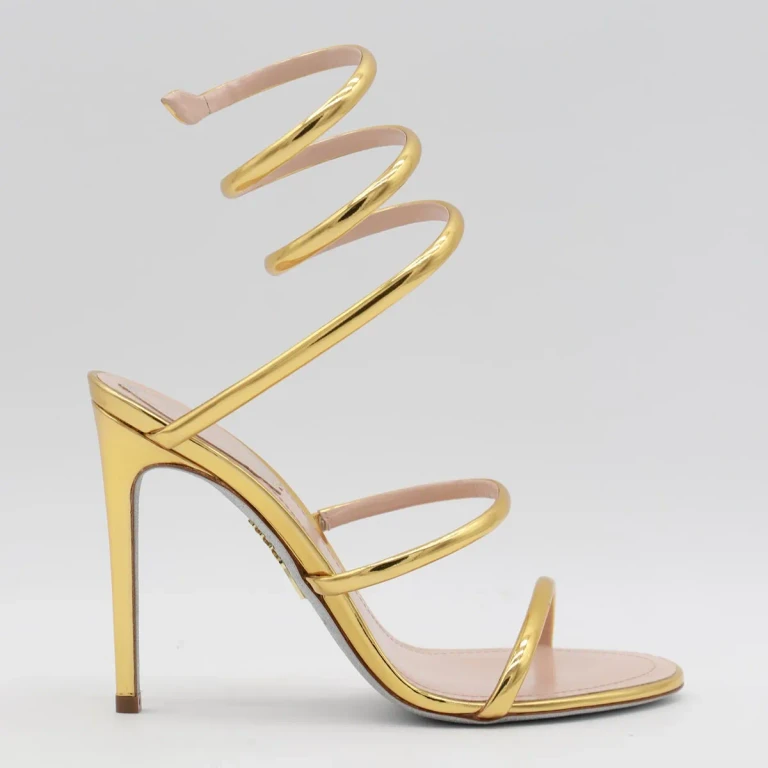 Aquazzura Gold-tone Leather Sandals