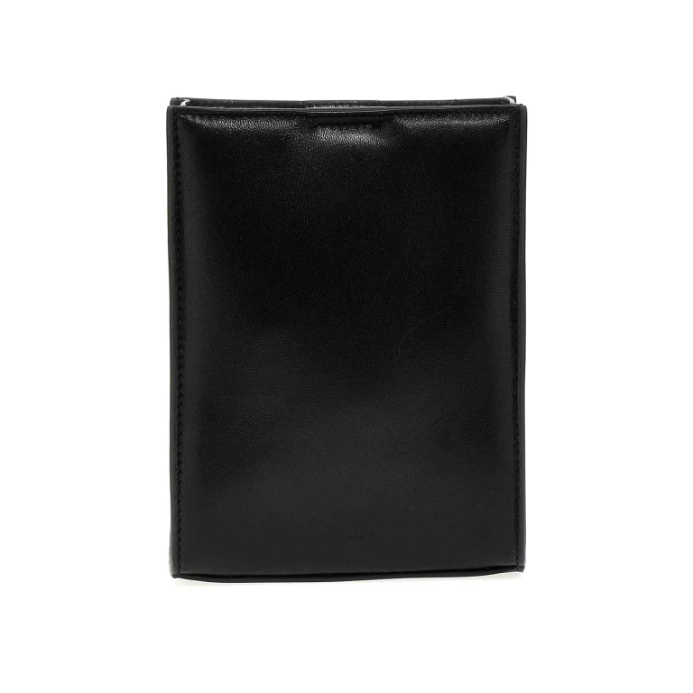 Jil Sander Black Leather Tangle Crossbody Bag