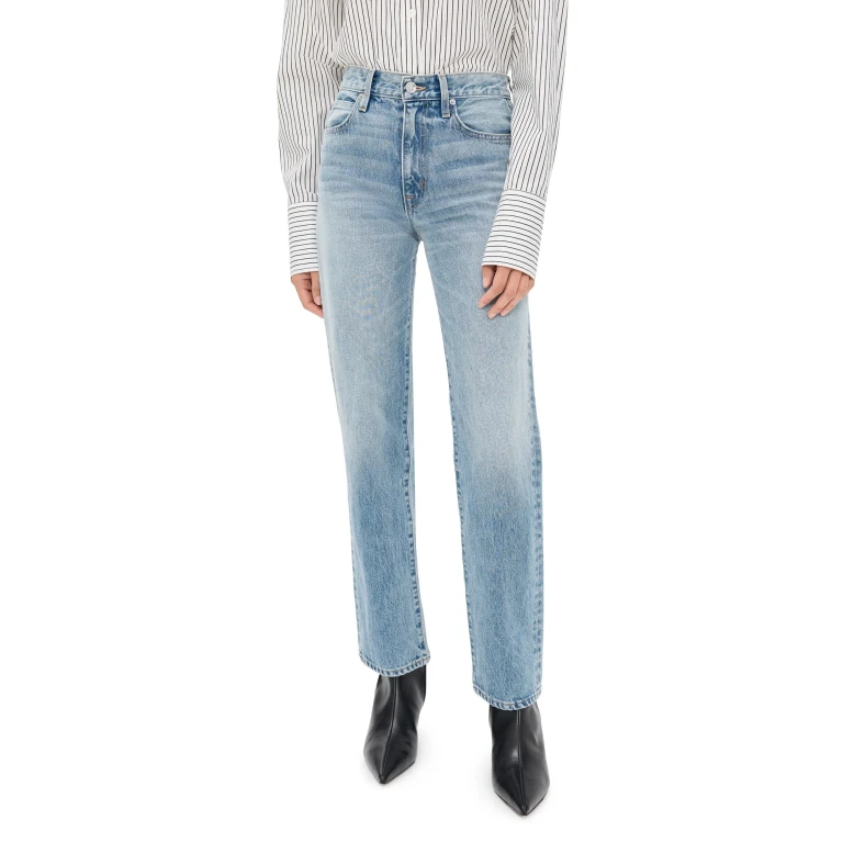SLVRLAKE Kendra High Rise Straight Jeans Back To Zero 26