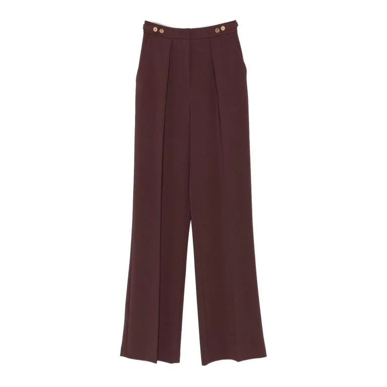 Elisabetta Franchi Pantalons Décontractés - Rouge Brun