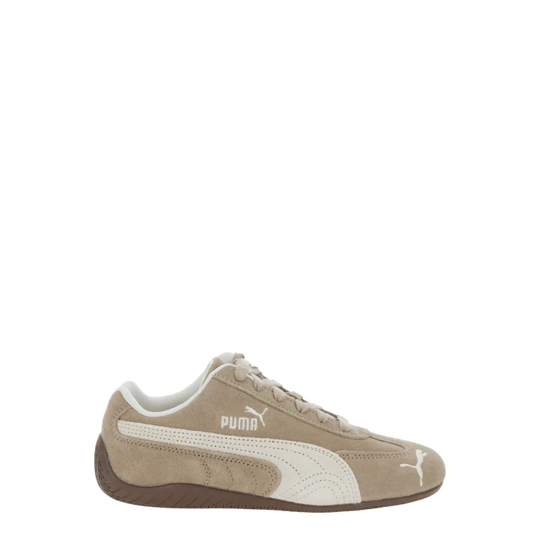 Puma speedcat Elevated Beige Sneakers With Logo Print On The Side And Logo Lettering On The Side In Suede Unisex