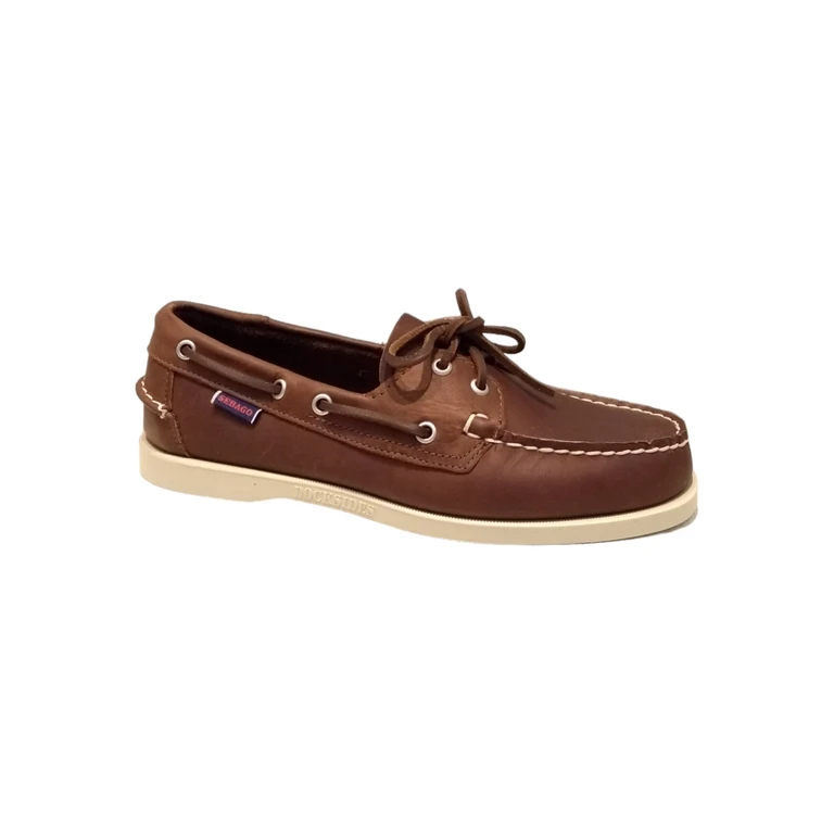 Sebago Docksides Portland Budu Brown Calf Lether Shoe - Men