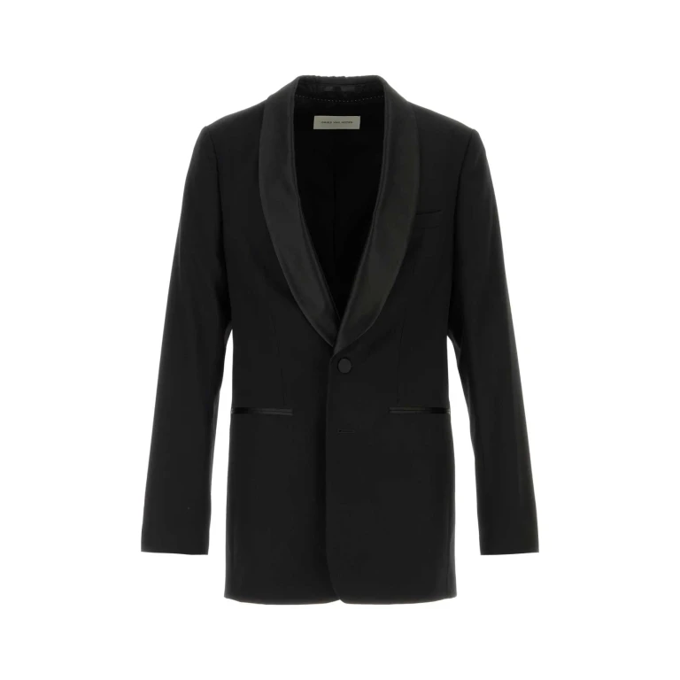 Dries Van Noten Black Wool Blend Bartux Blazer