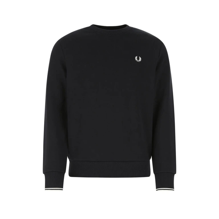 Sweat-shirt Fred Perry bleu nuit en mélange de coton
