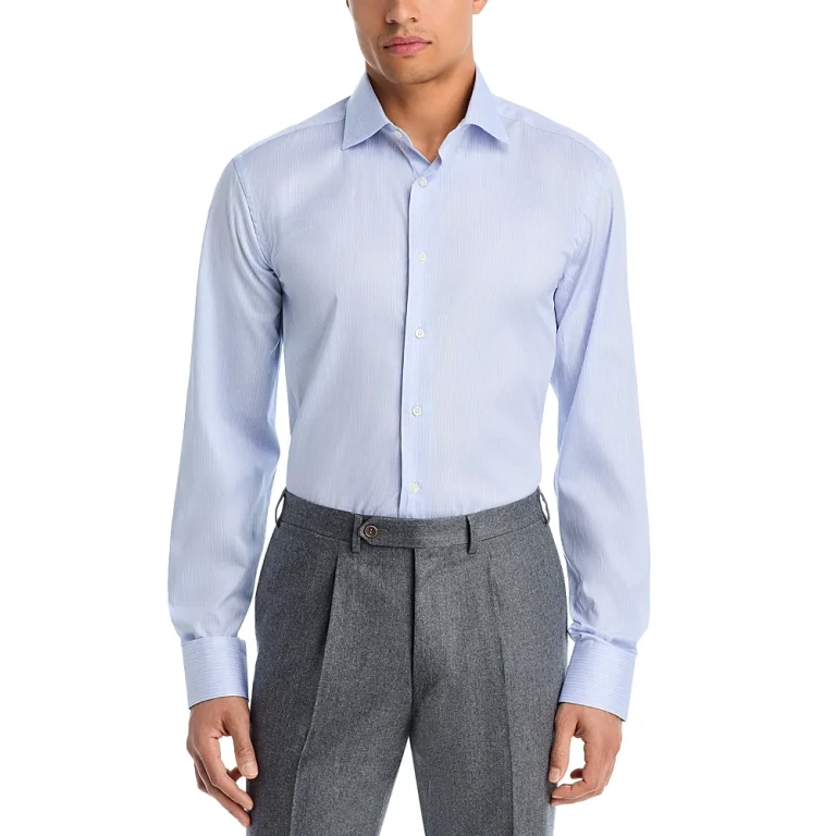 Canali Long Sleeve Button Front Shirt