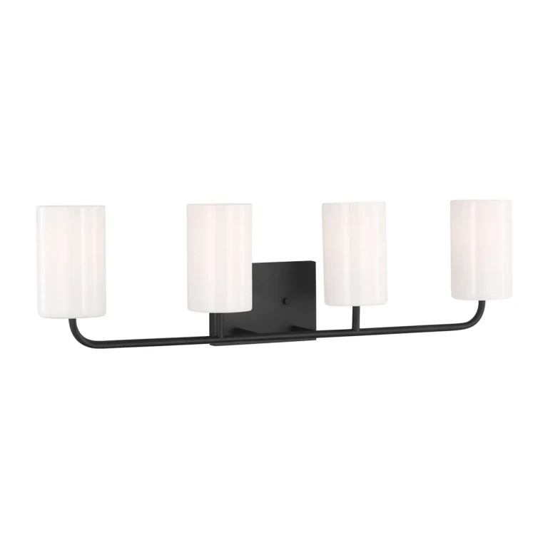 Midnight Black Bathroom Vanity Light from the Rhett Collection