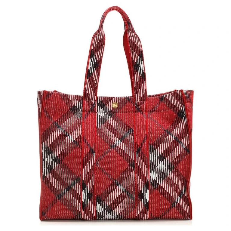 Burberry Medium Check Jacquard Shopper Tote