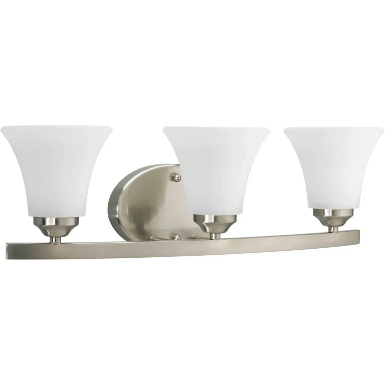 Brushed Nickel Three Light Bath Bracket from the Adorn Collection