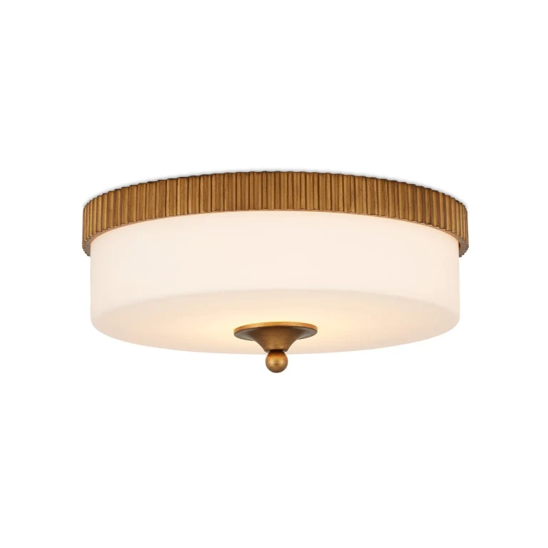 Gold White Flush Mount from the Bryce Collection