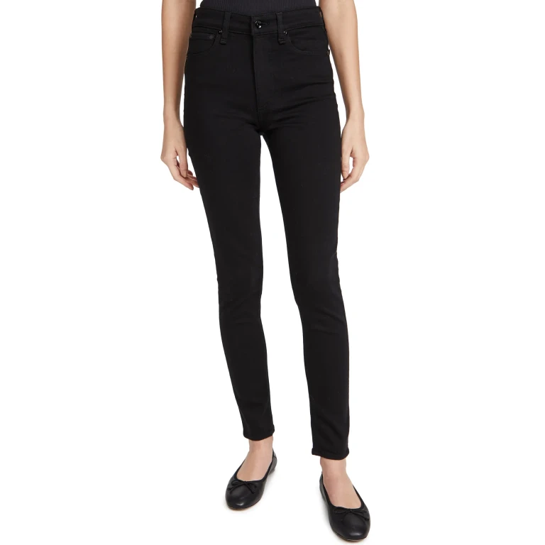 rag & bone Nina High Rise Skinny Jeans Black 24
