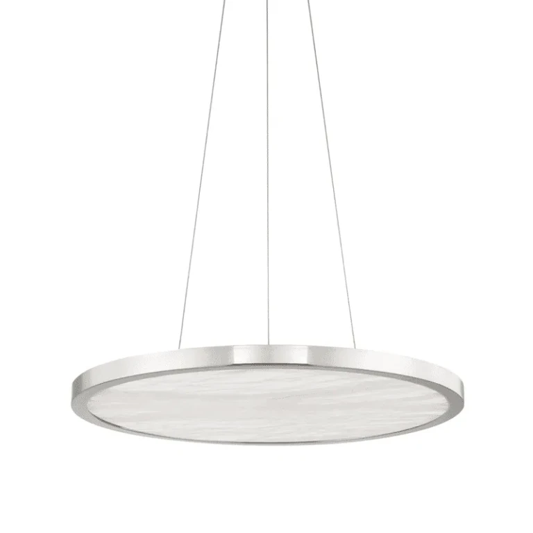 Polished Nickel LED Pendant from the Eastport Collection
