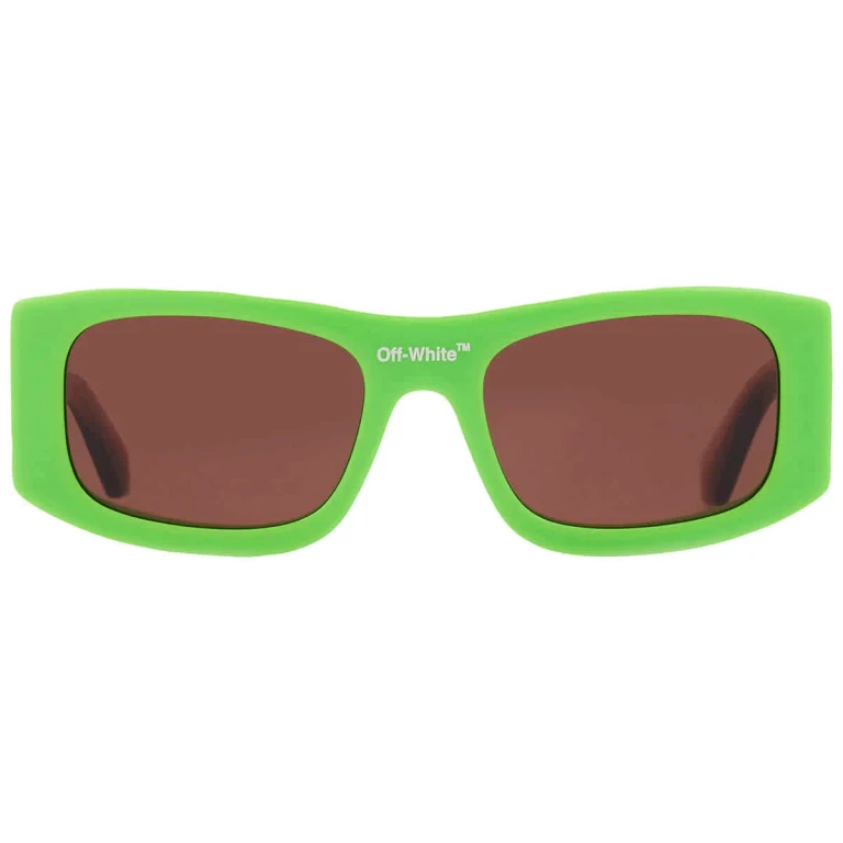 Off-White Lucio Brown Rectangular Unisex Sunglasses OERI039 5964 54