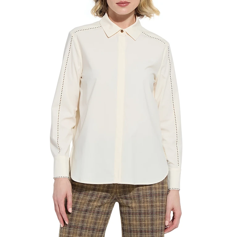 Lysse Plus Rackel Stud Trim Shirt