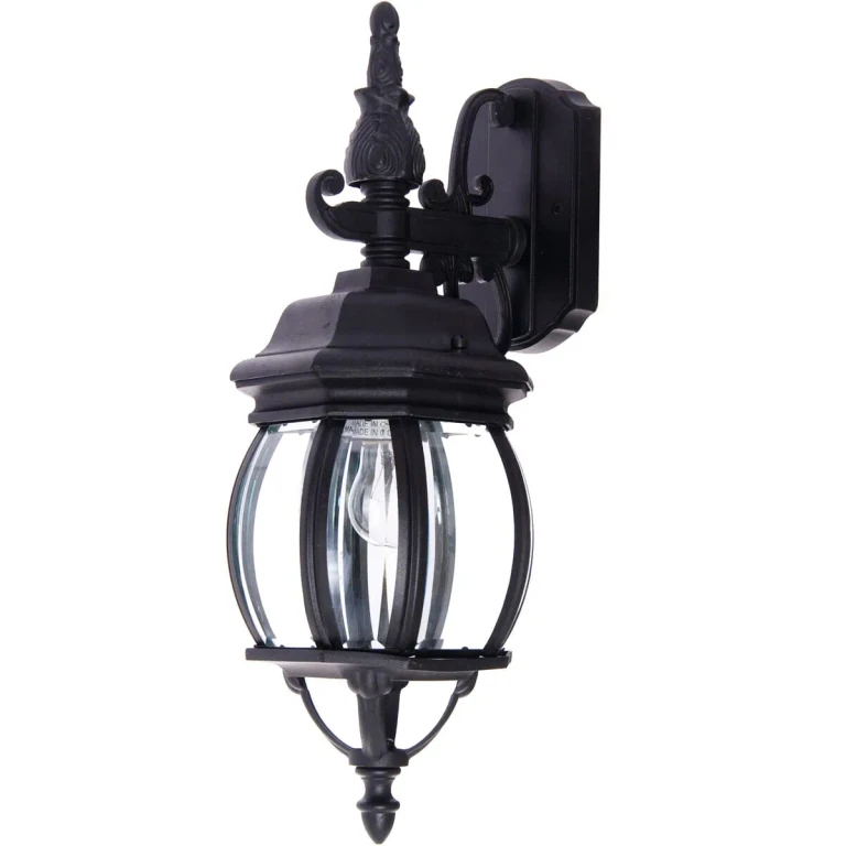 Crown Hill 15.5" Outdoor Wall Light in Black