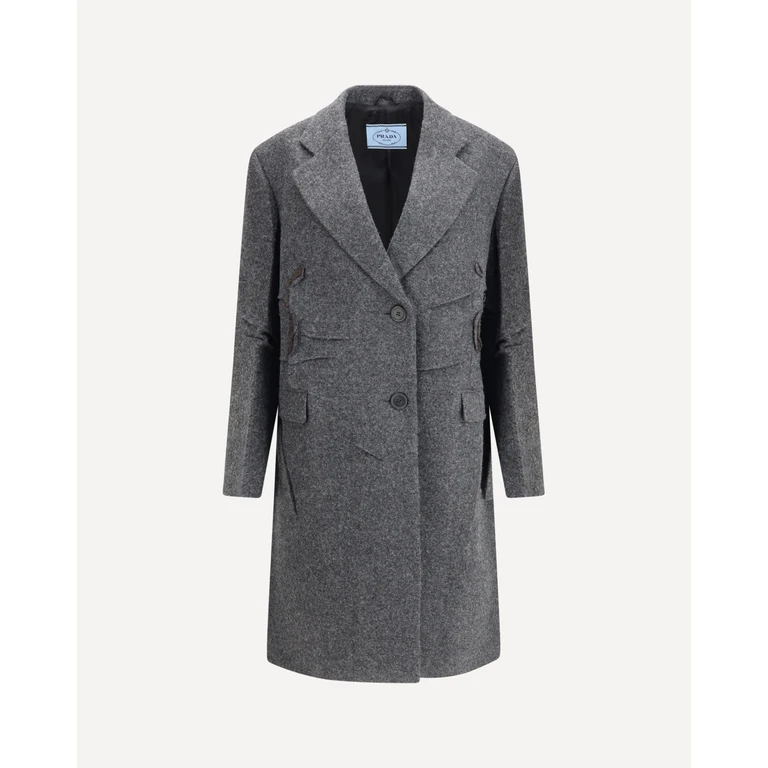 Single-breasted Shetland wool Coat Female 38