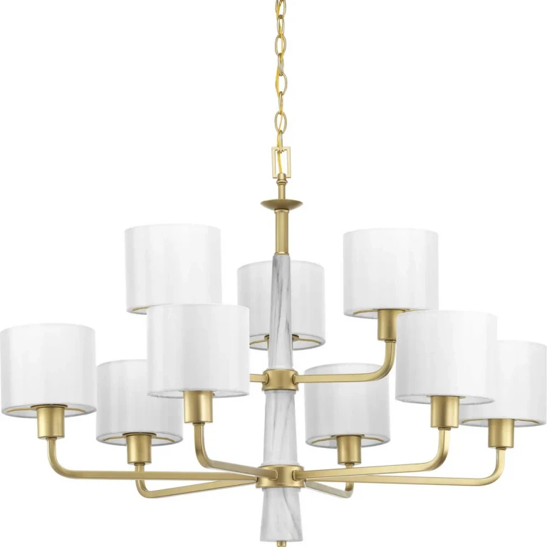 Vintage Gold Nine Light Chandelier from the Palacio Collection