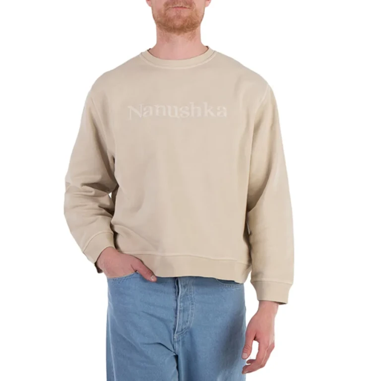 Nanushka Mart Cotton Logo-Embroidered Sweatshirt