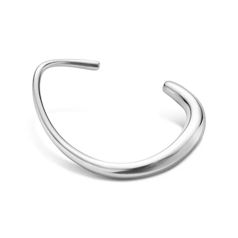 Georg Jensen Sterling Silver Offspring Cuff Bangle Bracelet