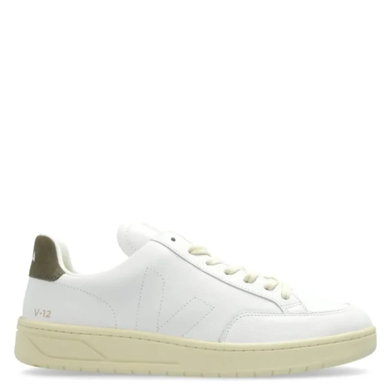 Veja V-12 Stitch Leather Low-Top Sneakers