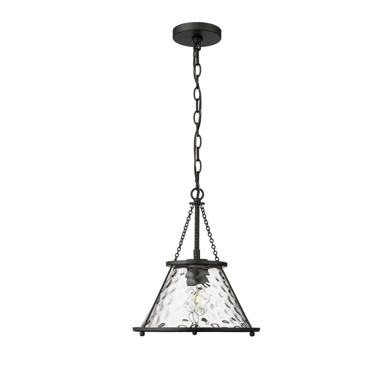 Matte Black One Light Pendant from the Javis Collection