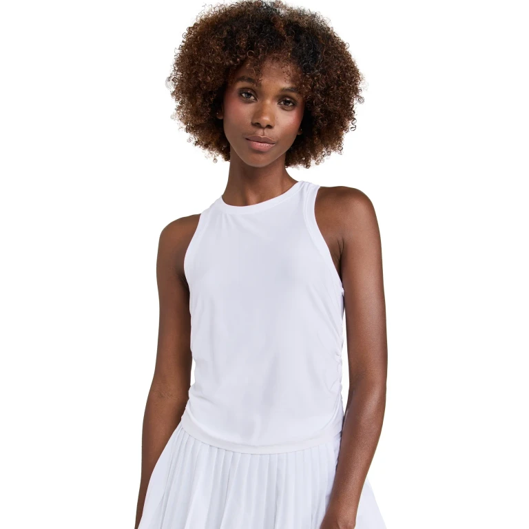 Beyond Yoga Featherweight Your Fit Shirred Tank Cloud White L