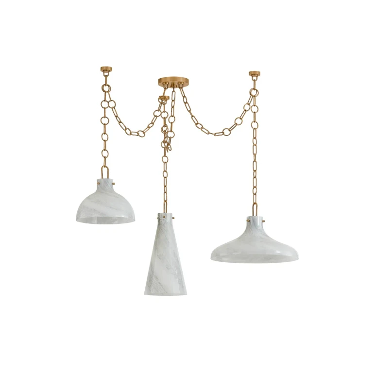 Patina Brass Chandelier from the Joaquin Collection