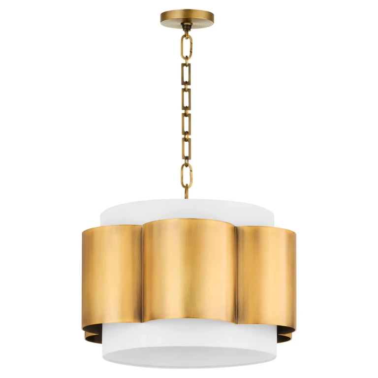 Non-Lacquered Brass Pendant from the Belinder Collection