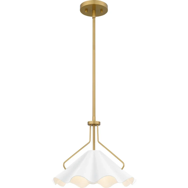 Aged Brass One Light Pendant from the Quoizel Pendant Collection