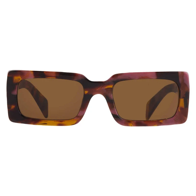 Prada Dark Brown Rectangular Ladies Sunglasses PR A07S 18N01T 52-X