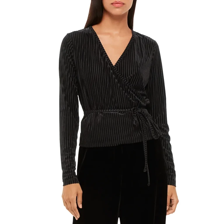 Whistles Textured Velvet Top