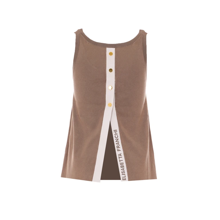 Elisabetta Franchi Top Brown Viscose - Women
