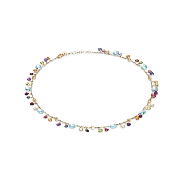 Marco Bicego 18K Yellow Gold Paradise Blue Topaz & Mixed Gemstone Necklace, 16.5