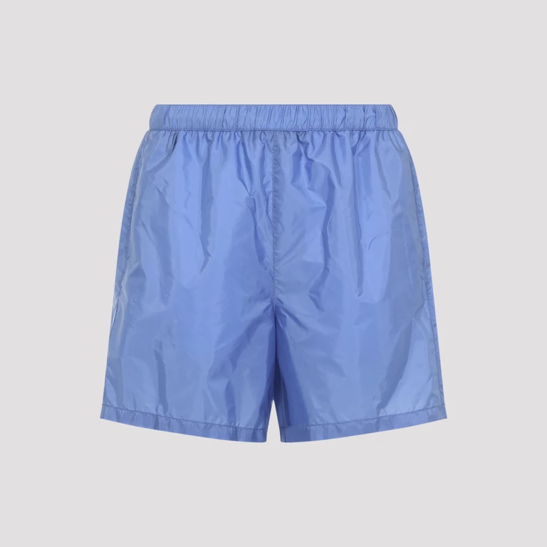 Prada Re-Nylon Swim Shorts Blue Recycled Polyamide Swimwear - Men