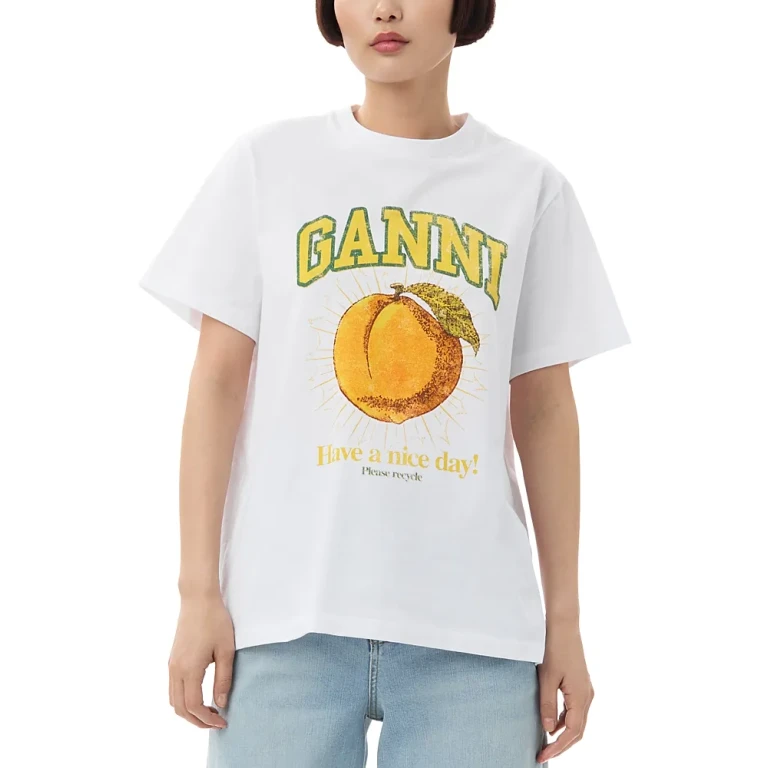 Ganni Relaxed Peach Tee