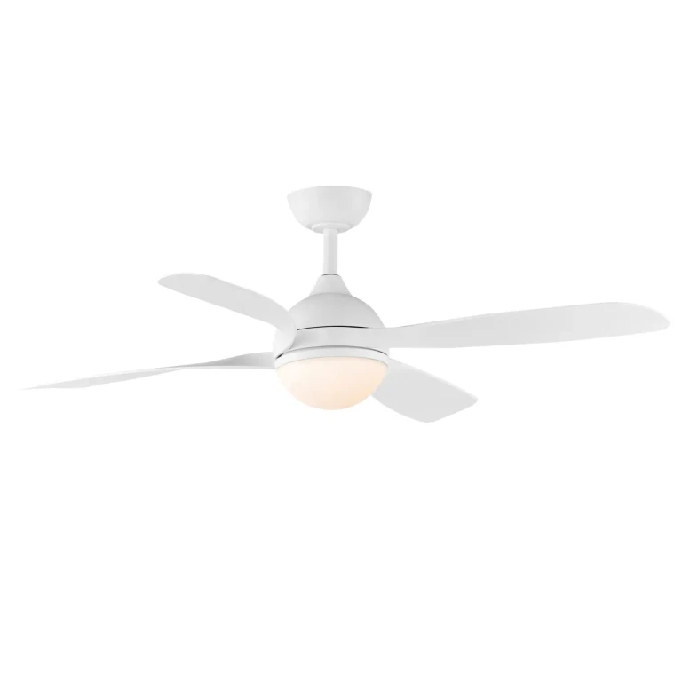 White 52" Ceiling Fan from the Bola Collection