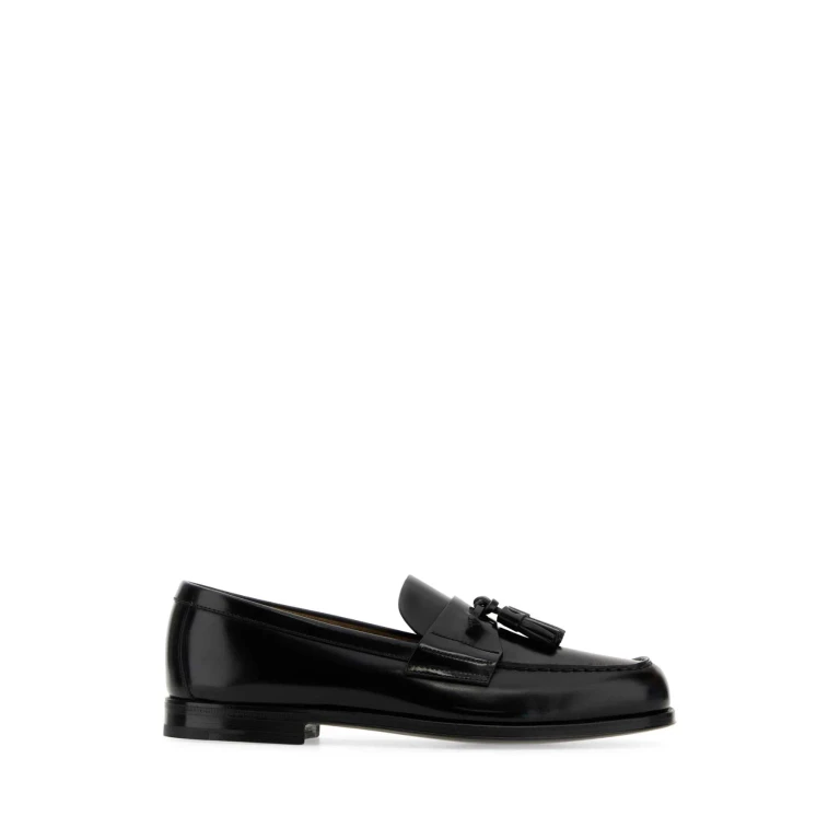 Prada Black Leather Loafers