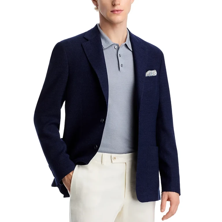 Vince Wool Pique Jersey Slim Fit Unstructured Sport Coat