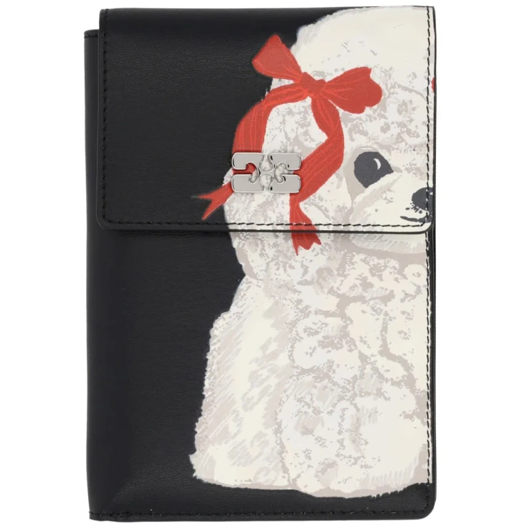 Recycled Leather Dog Print Wallet (B3010084099)