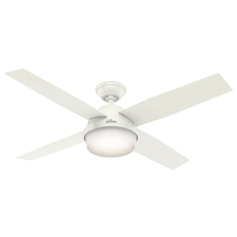 Hunter Dempsey 2-Light 52" Indoor/Outdoor Ceiling Fan in Fresh White