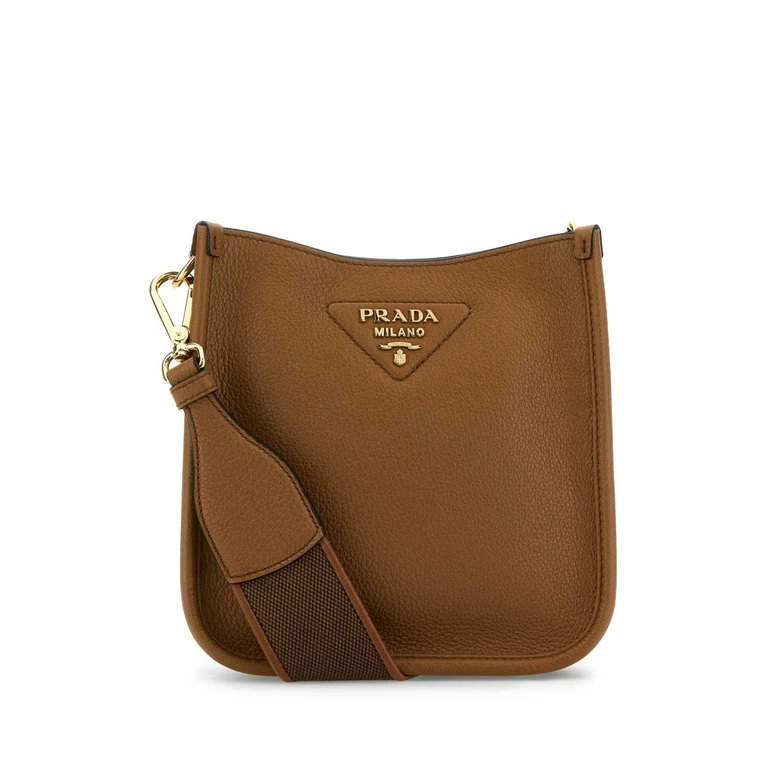 Prada Caramel Leather Crossbody Bag Caramel01n Vitello Borse A Tracolla - Women